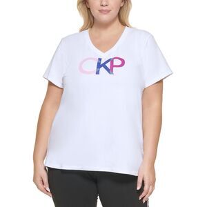 Calvin Klein Plus Womens Crewneck Knit T-Shirt‎ Size 2X